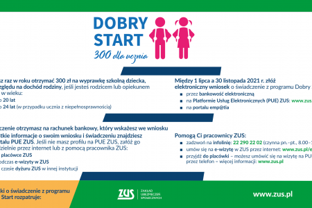 Wniosek o świadczenie Dobry Start - spotkanie z ekspertem ZUS 